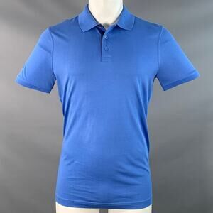 BURBERRY BRIT Size M Blue Cotton Half Placket Polo